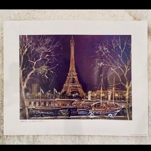 Eiffel Tower Painting Serigraph (from Paris)